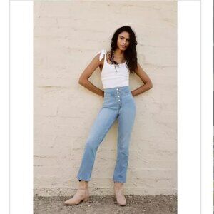 Tex Slim Jeans by We the Free at Free People, Dustbowl Blue, Size 27
